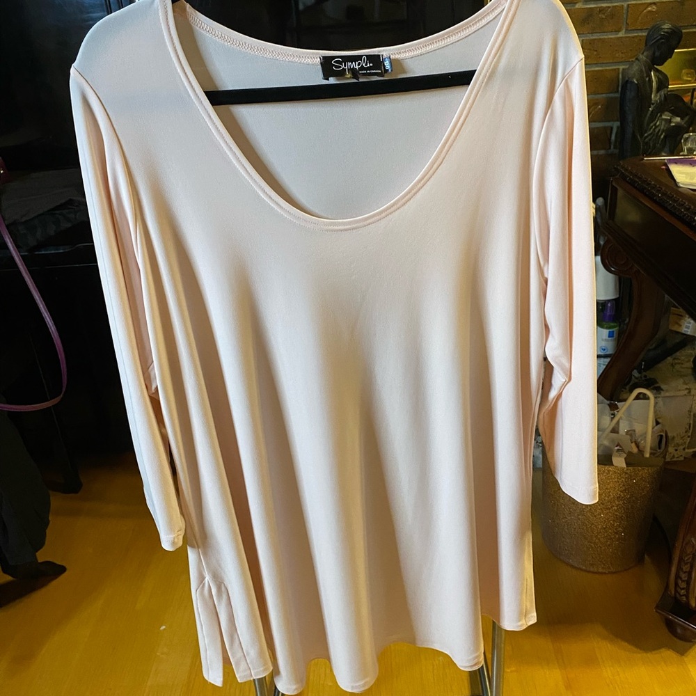 Sympli Plus Baby Pink Top